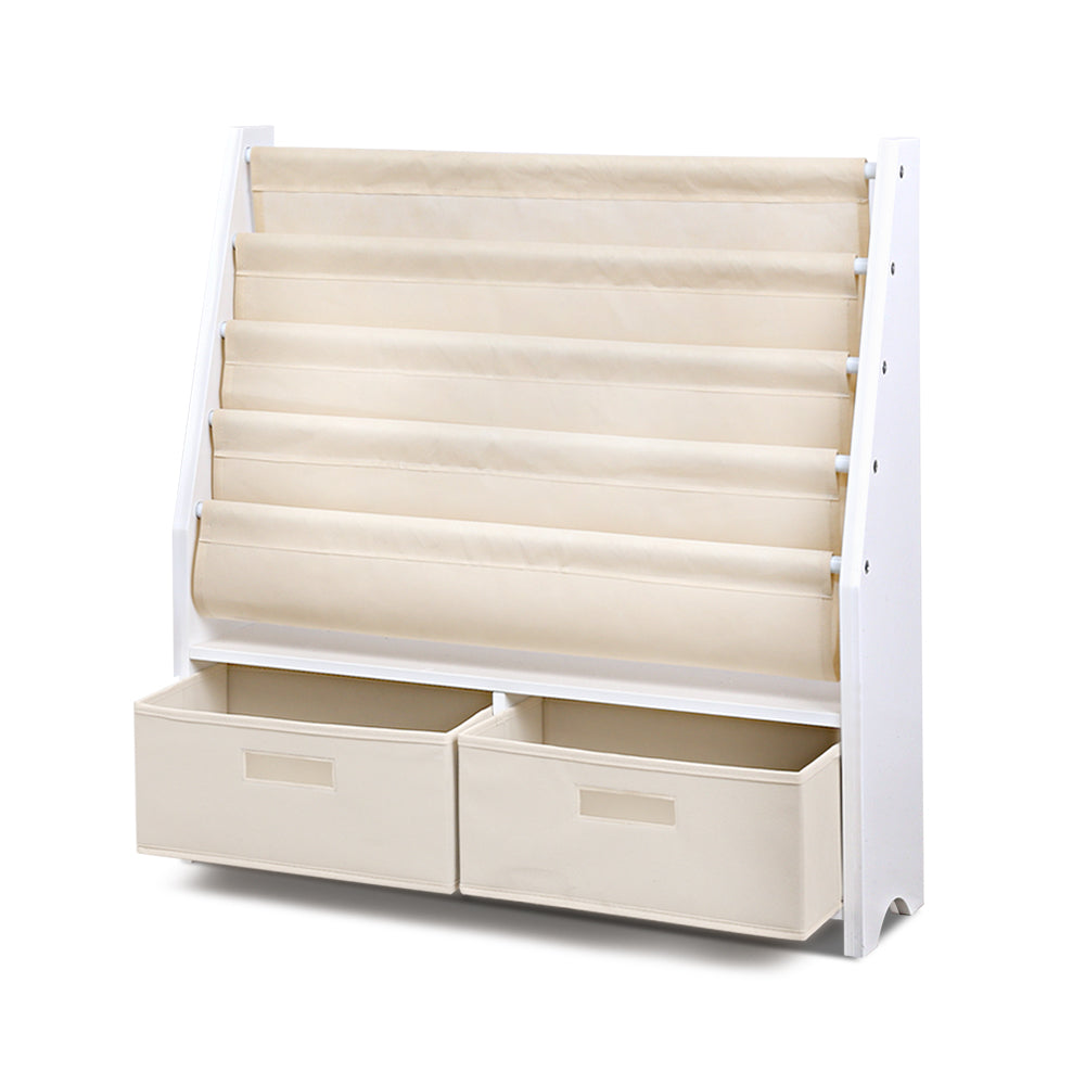 Kids Wooden Bookshelf Organiser