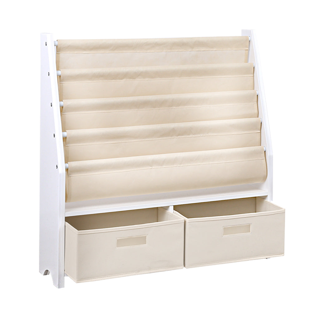 Kids Wooden Bookshelf Organiser