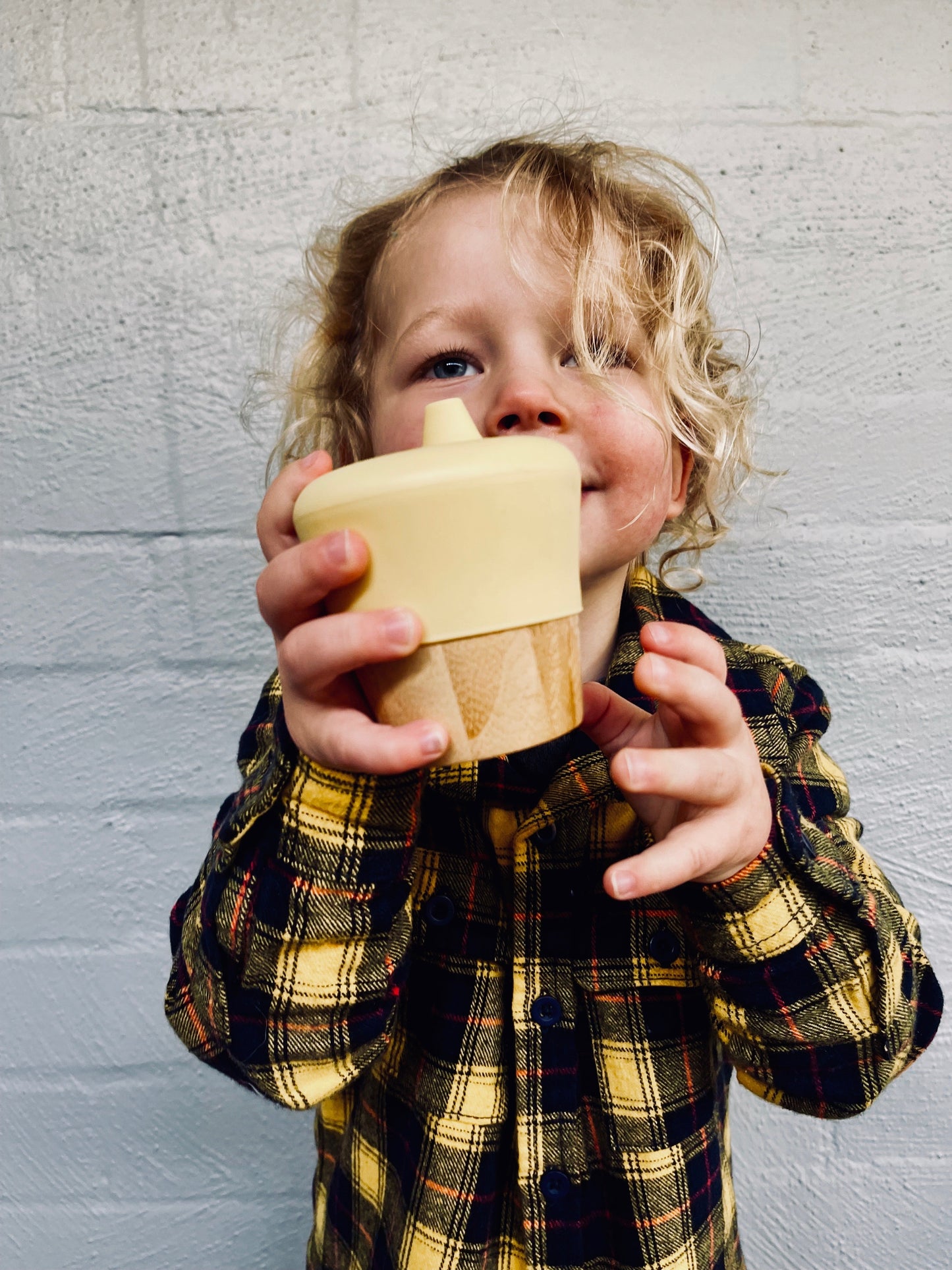 190ml Bamboo Cup With Silicone Sippy Lid